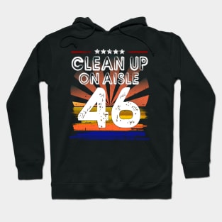 Clean Up On Aisle 46 Retro Sunset Hoodie